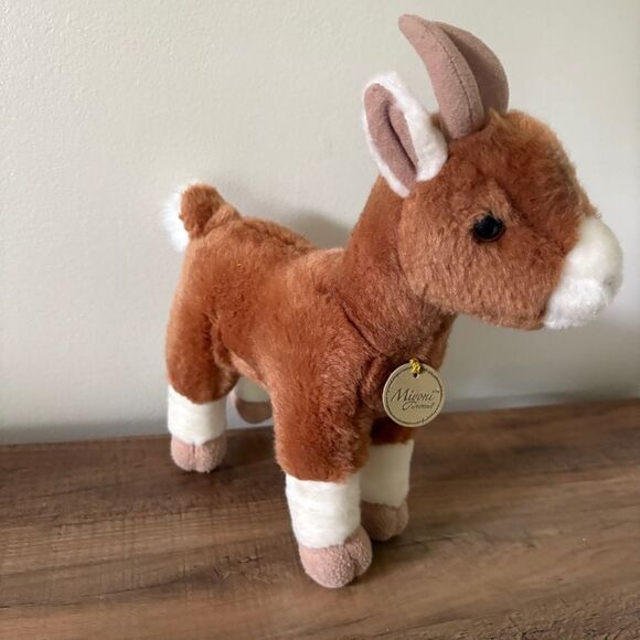 Miyoni Aurora Goat Stuffed Animal Plush Toy 11" - Picture 3 of 10